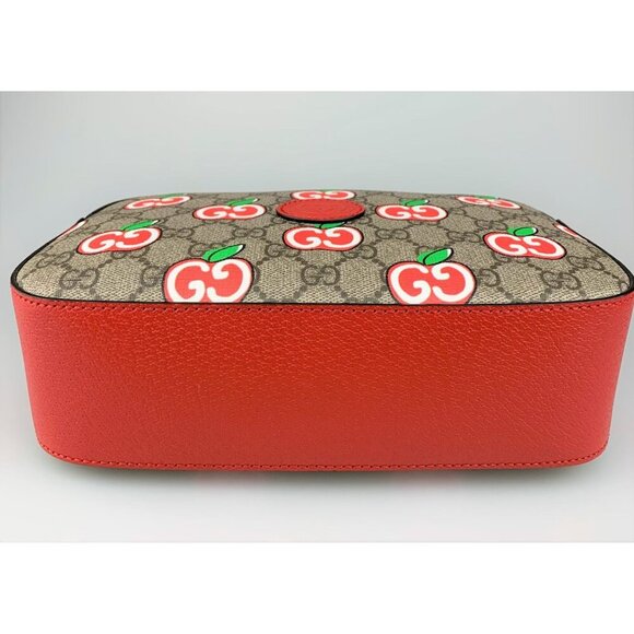 NIB Gucci GG Supreme & Red Leather Apple Shoulder Bag - Picture 6 of 15